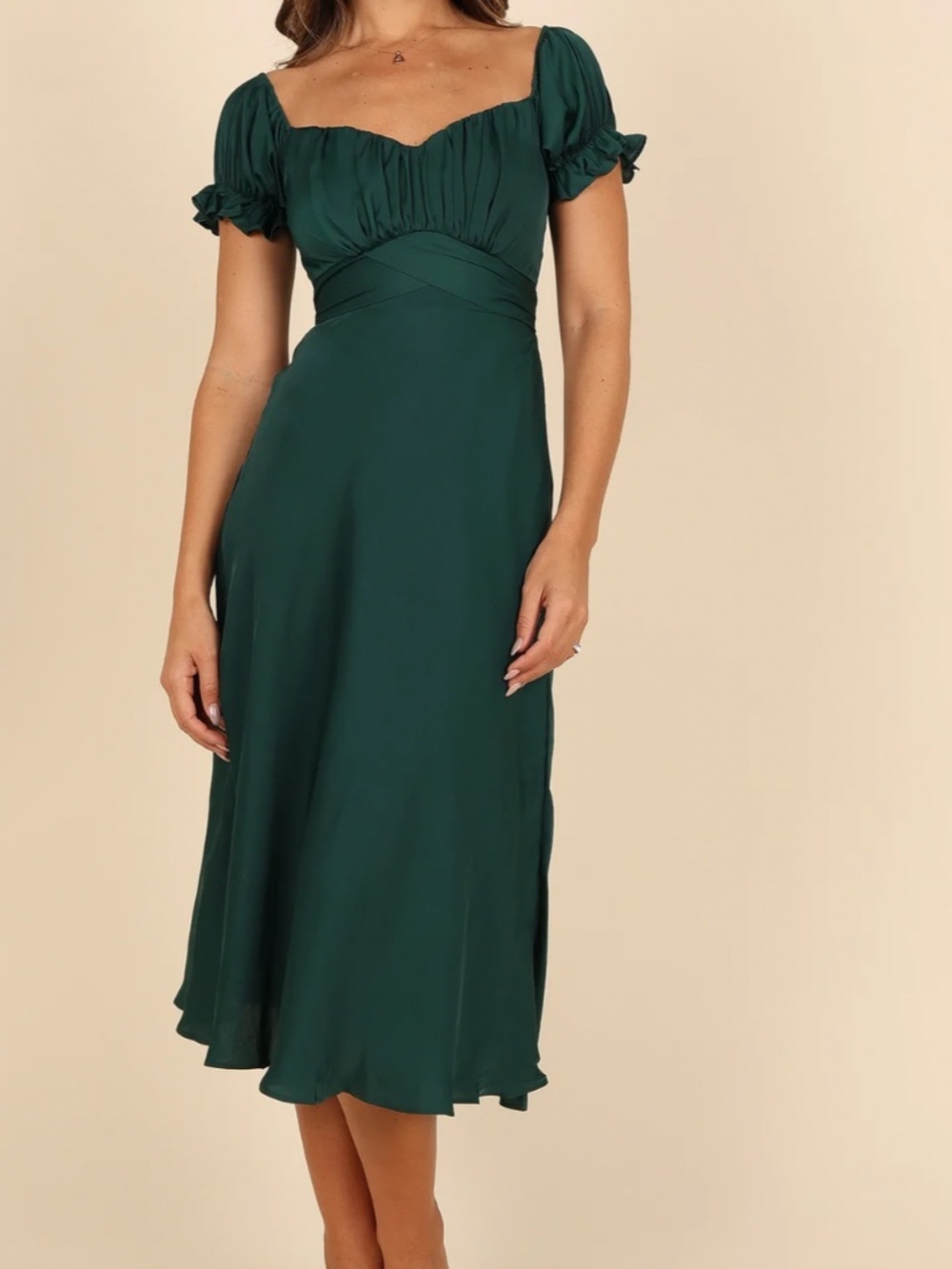 Petal & Pup Mickenna Sweetheart Frill Midi Dress